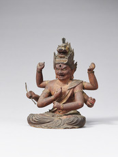 円空仏　愛染明王坐像・猫冠バージョン 九州国立博物館 | 収蔵品データベース | 愛染明王坐像