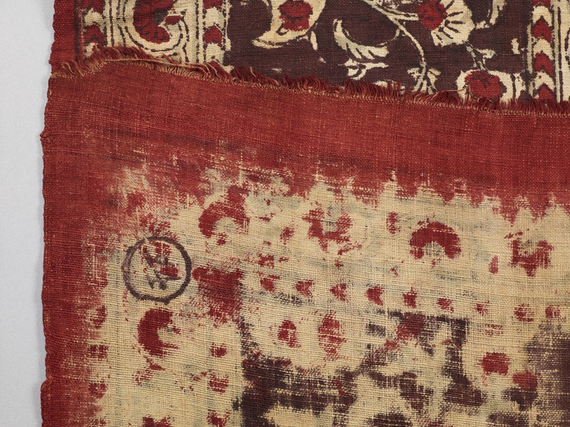 インド グジャラート地方 タペストリー 裏は18世紀の更紗-