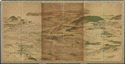 対馬府中図屏風（対馬宗家文書）