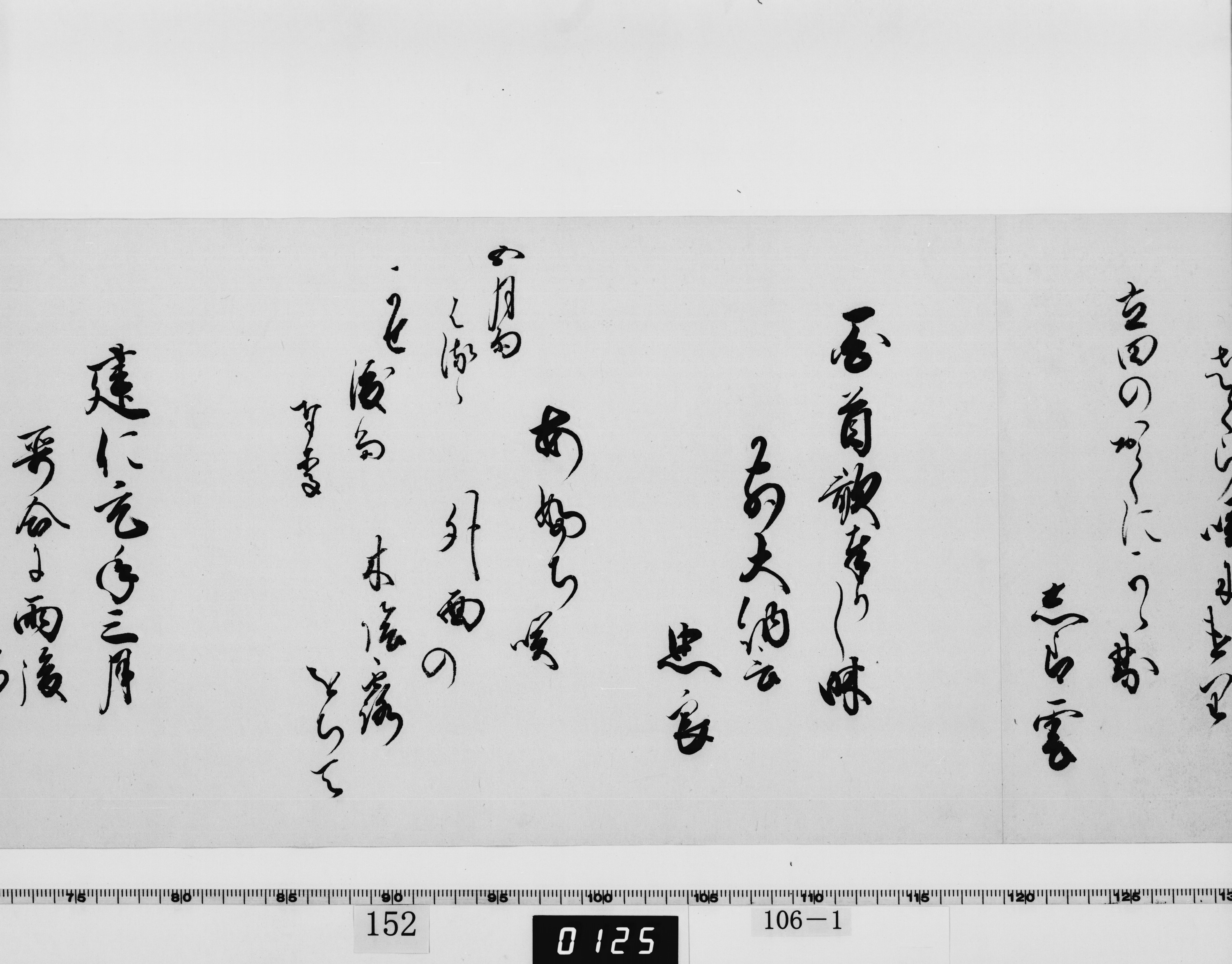 重要文化財　寛寿院筆和歌（対馬宗家文書）　1巻