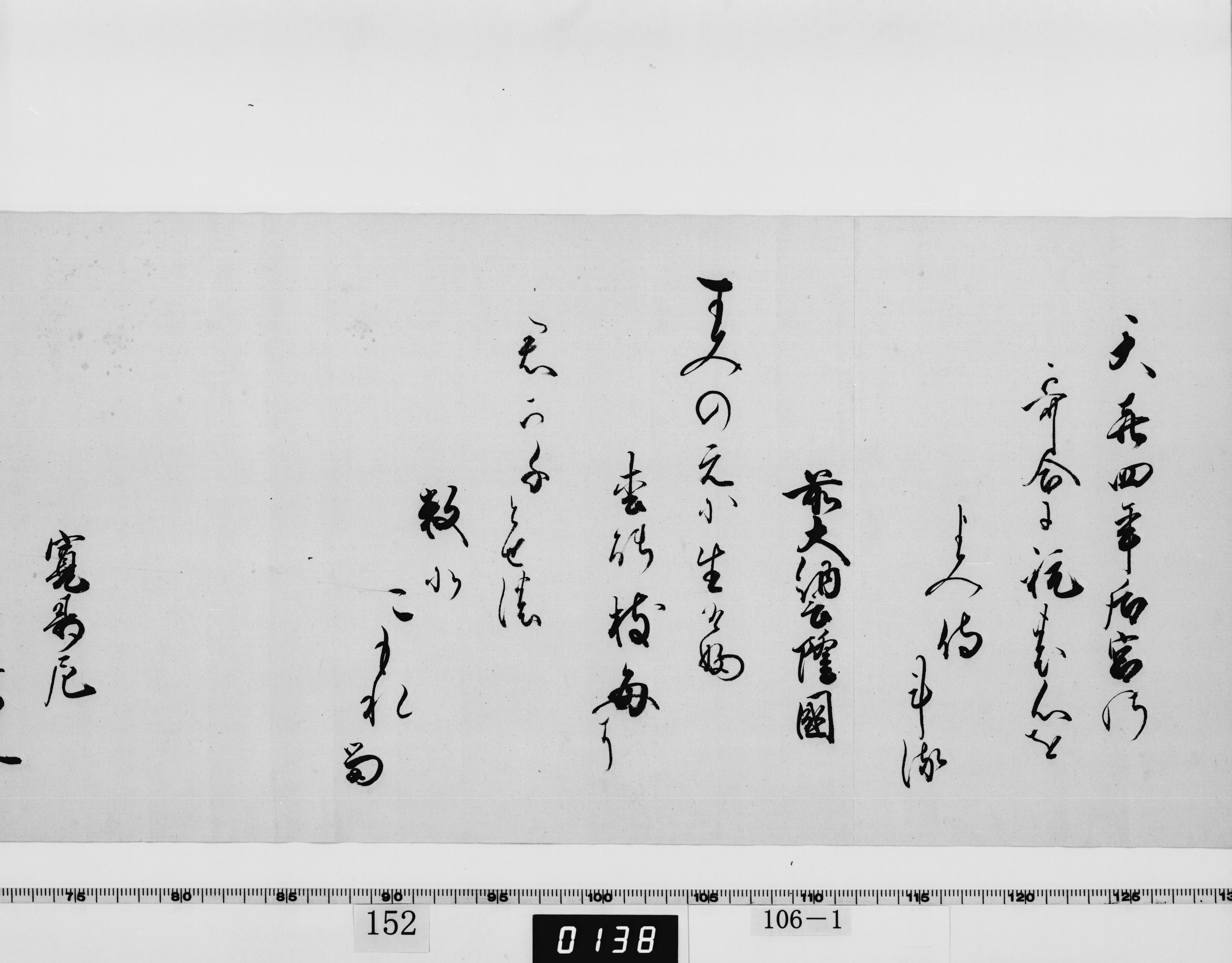 重要文化財　寛寿院筆和歌（対馬宗家文書）　1巻