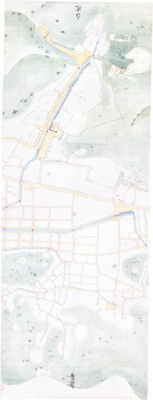 万松院・金石城・国分寺周辺図（対馬宗家文書）