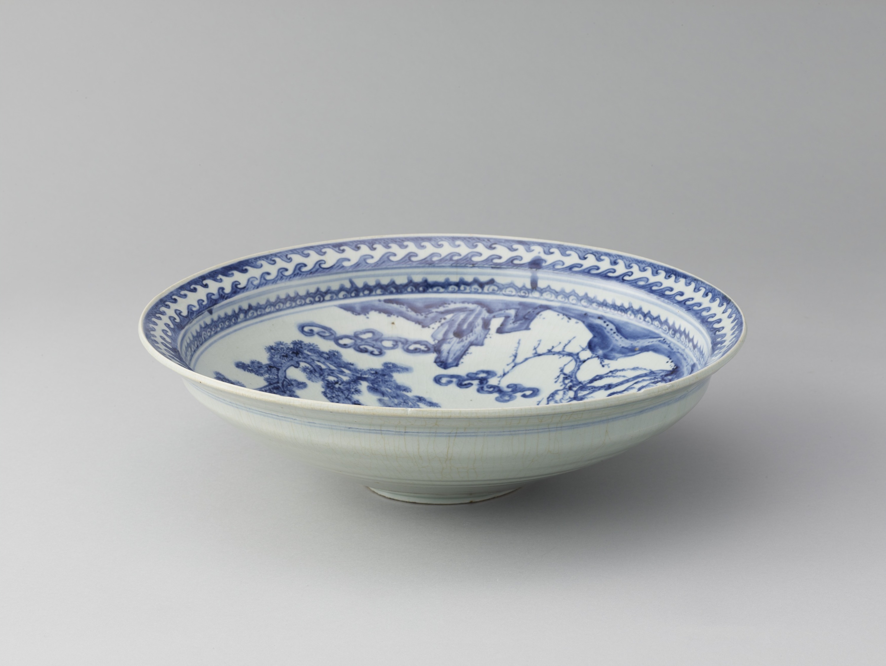 九州国立博物館 | 収蔵品ギャラリー | 染付山水人物図大鉢